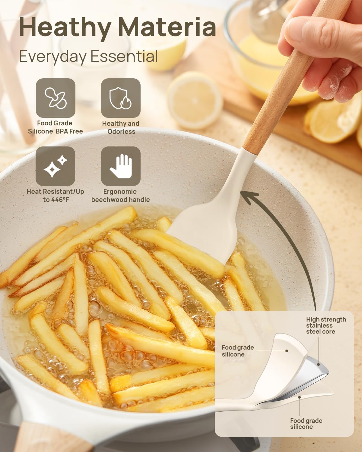 Dluxe Ave. Cooking Utensil /14Pcs Set 446°F Heat Resistance