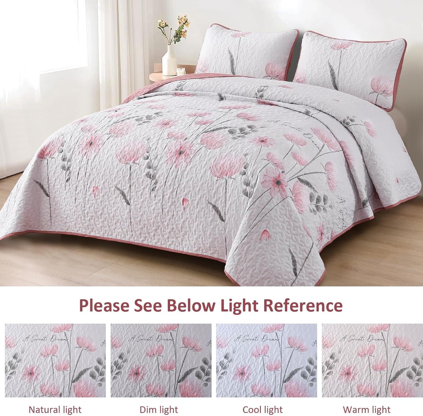 Dluxe Ave. (KING) 3 Piece Bedding Set/ All Season (90"x104")