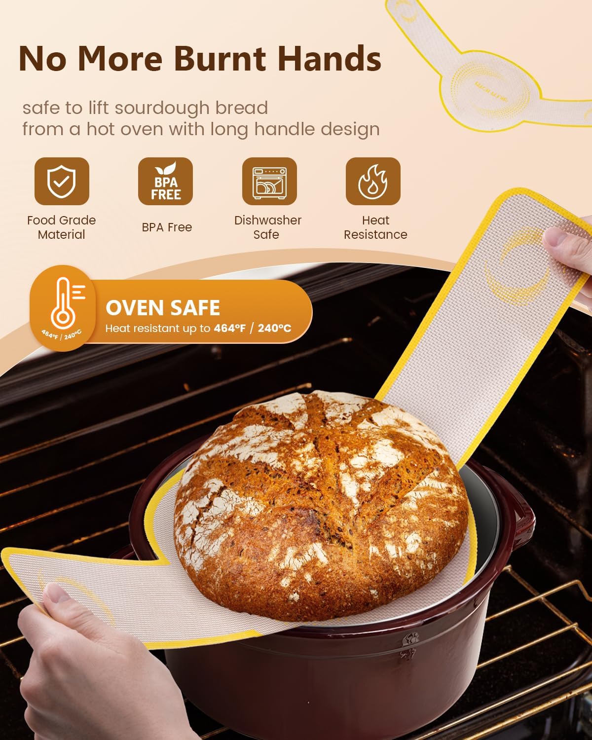 Dluxe Ave. Bread Proofing Basket Set 9 Inch Round and 10 Inch Oval