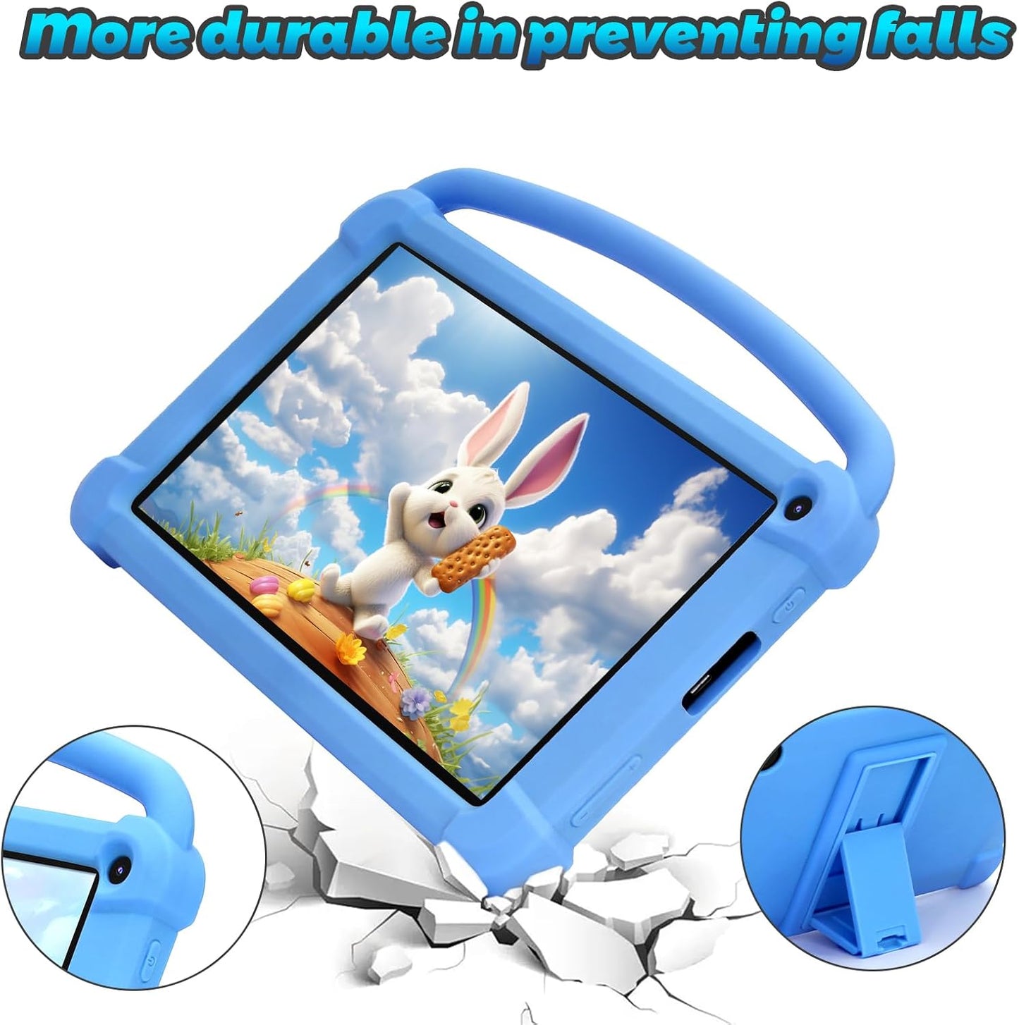 Dluxe Ave. Kids Tablet 7 inch for Boys Girls Android 12 Tablets for Kids 4GB RAM 32GB ROM Toddler Tablet WIFI Bluetooth Safety Eye IPS Screen Parental Control Dual Camera Shockproof Case for Educational Games.