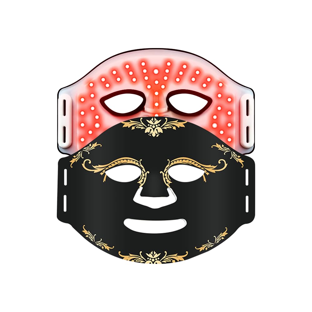 Dluxe Ave. FDA red light therapy mask LED mask light therapy 660nm and 850nm combination wavelength wireless LED light therapy mask portable red light therapy for face