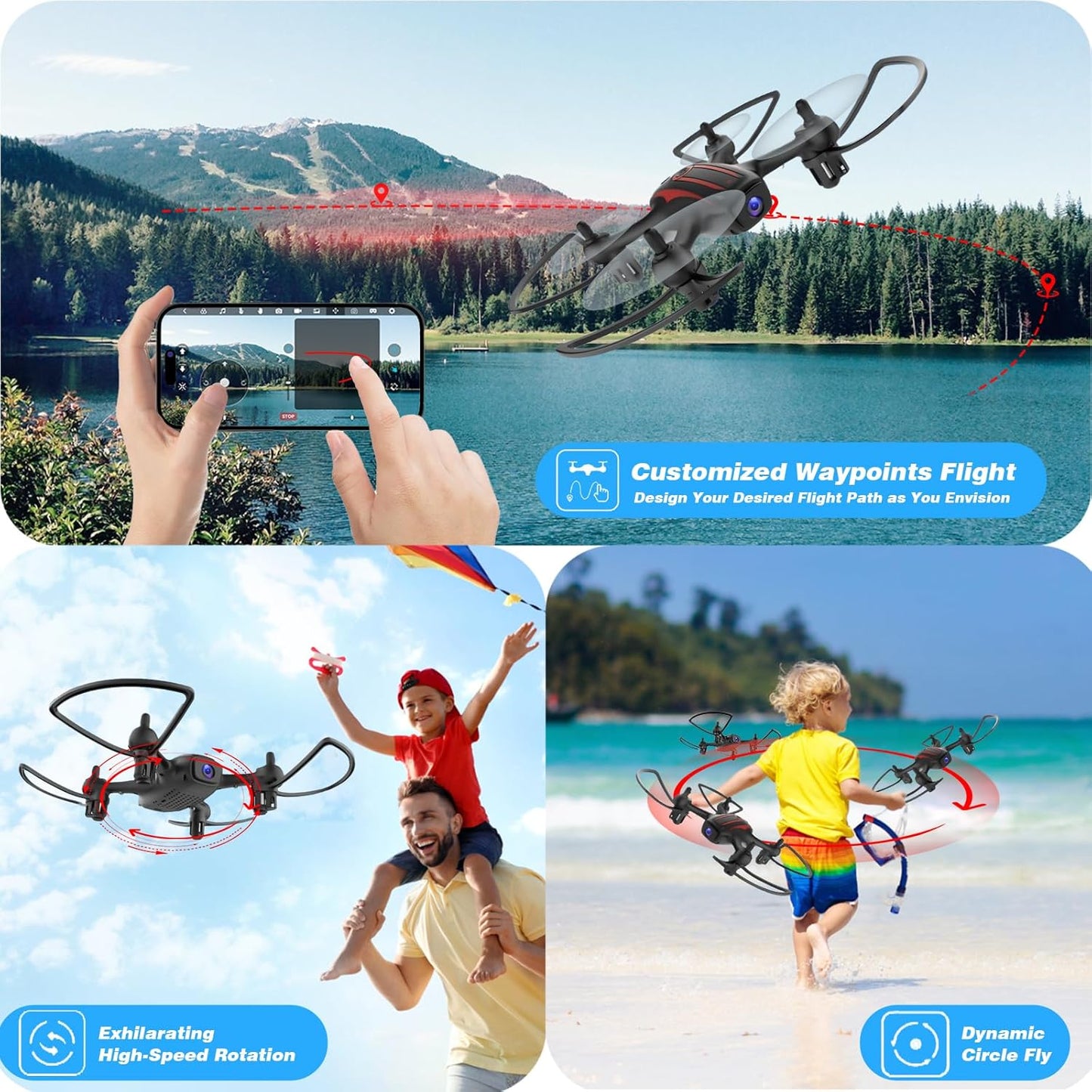 Dluxe Ave. Drones for Kids 8-12 Drone with Camera 1080P & Adults