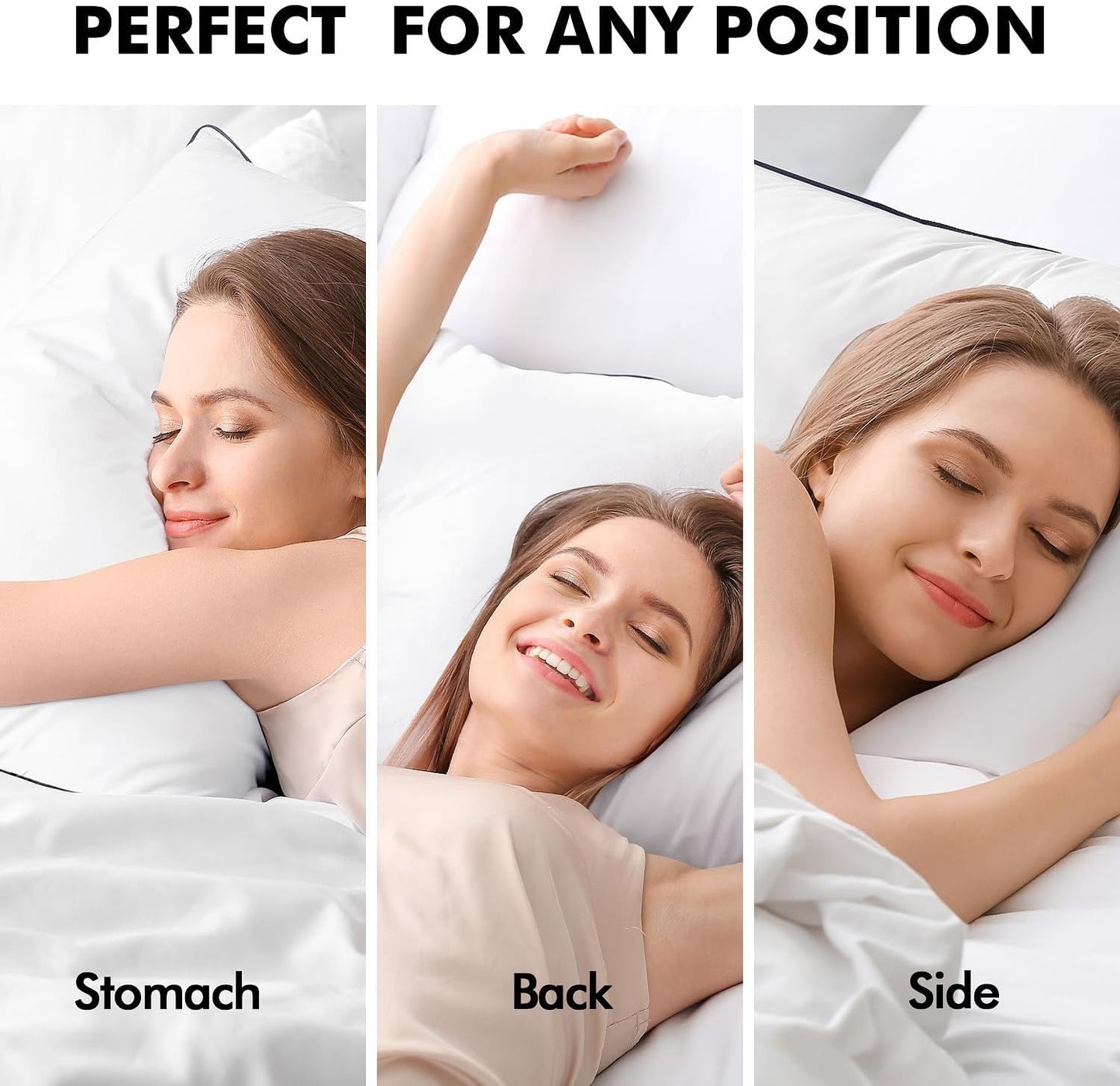 Dluxe Ave. Bed Pillows Standard Size Set of 2, Goose Feather Down, Decorative Pillows, 20x26