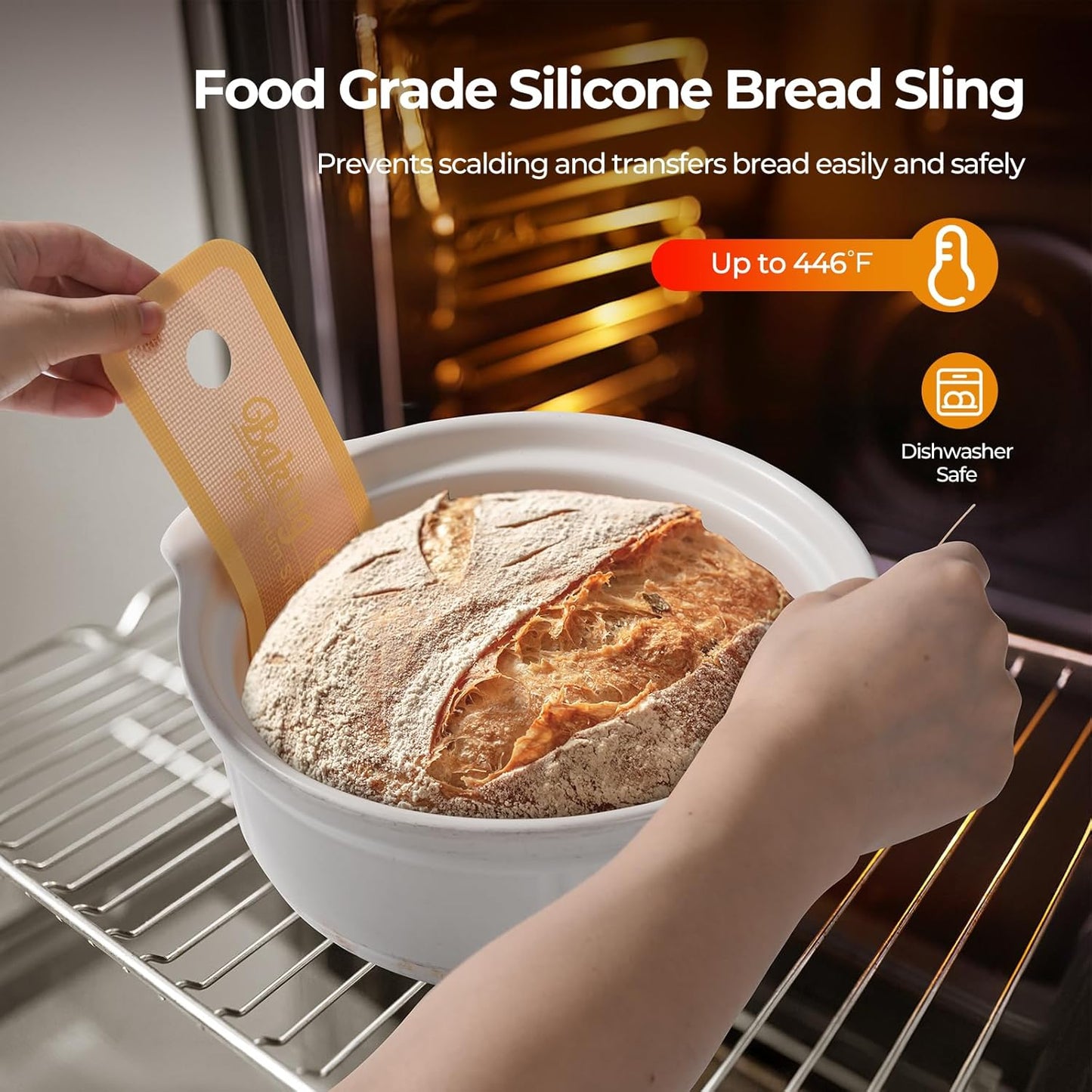 Dluxe Ave. Bread Proofing Basket Set/ 9" Round & 10" Oval with Linen Liner Fermented Cloth