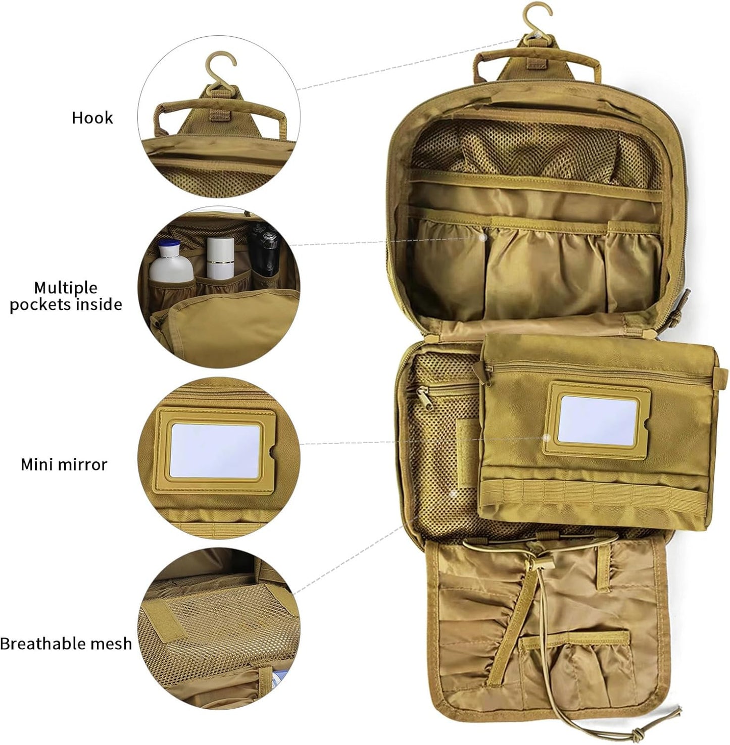 Dluxe Ave. Toiletry Travel Bag / Khaki