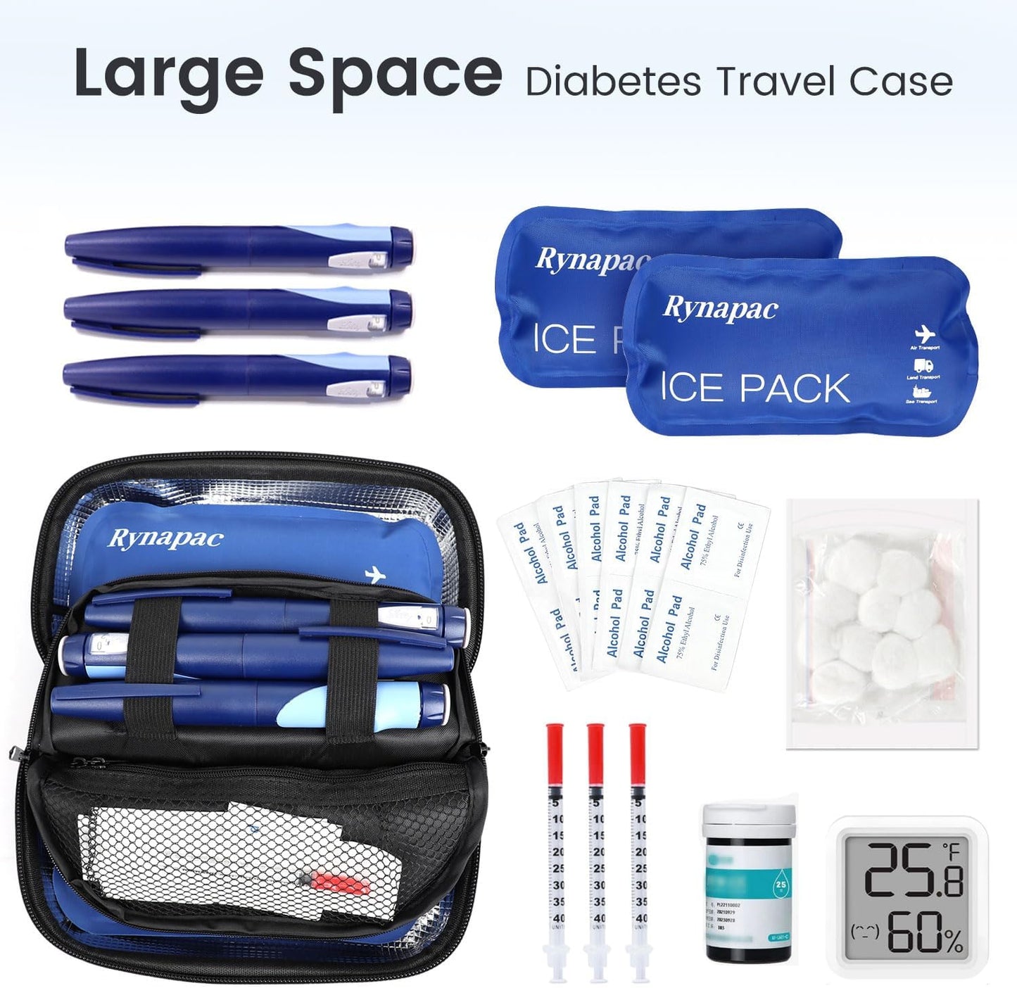 Dluxe Ave.  Insulin Cooler Travel Case/ TSA Approved/ Medication Cooler for Travel /Temperature Display