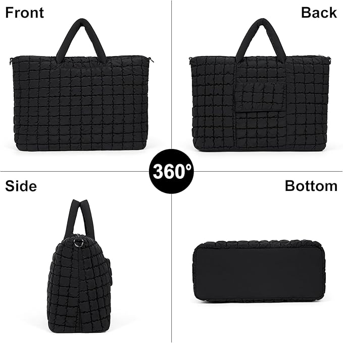 Dluxe Ave. Duffle Bag for Travel/ ( Black) Large