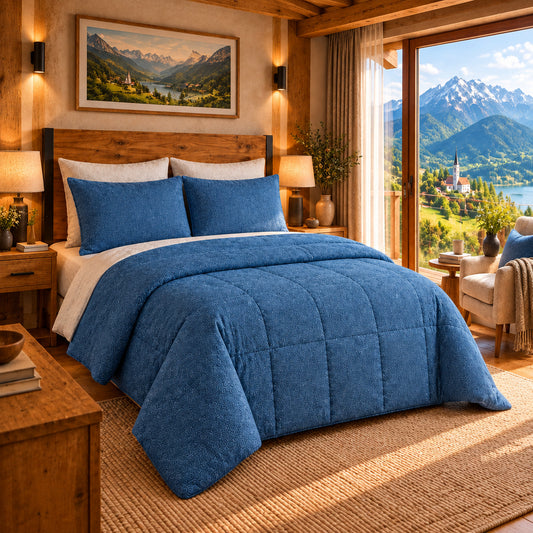 Dluxe Ave. (TWIN) 2 Piece Comforter Set/ Blue