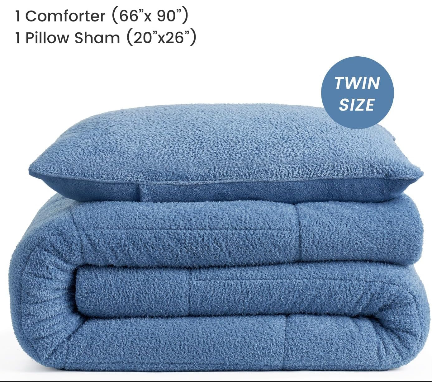 Dluxe Ave. ( TWIN )  2 Piece Comforter Set/ Blue