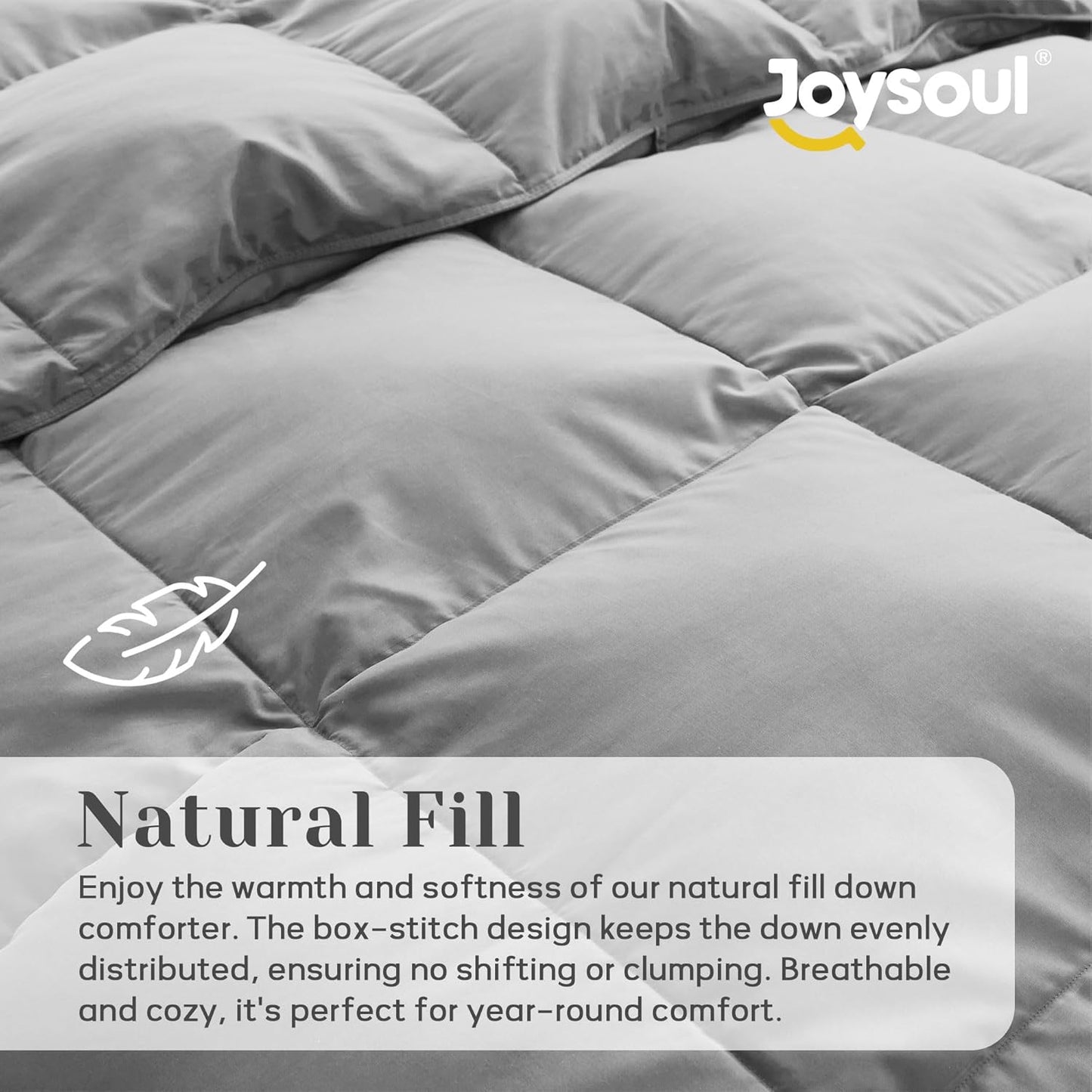 Dluxe Ave. ( KING )  Down Comforter for All Season/ Ultra Soft Goose Down & Feather/ Fiber Fill Luxury Hotel/ Dark Gray {Duvet Insert}