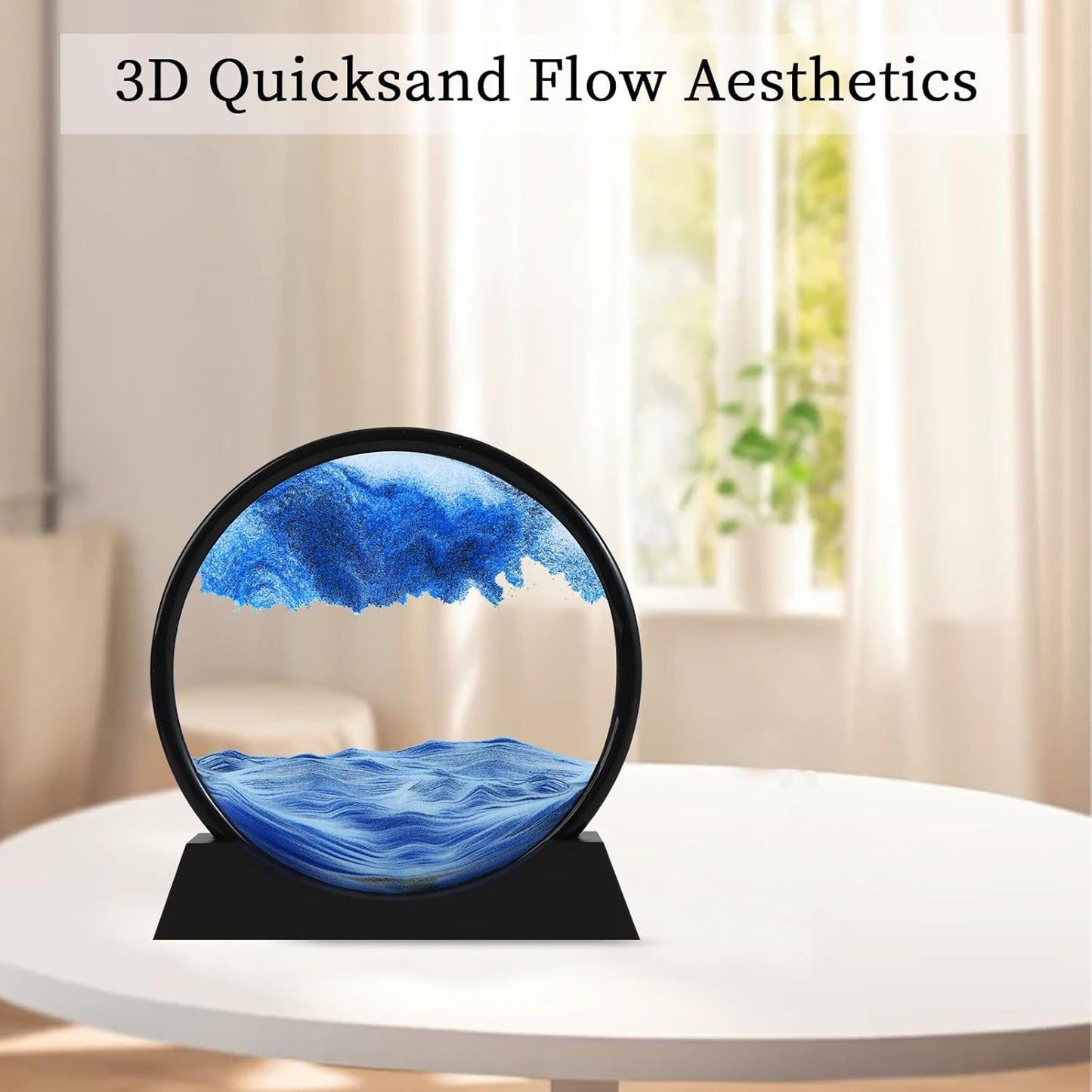 Dluxe Ave. Sand Art/ 3D Deep Sea Landscape /Blue/ 12" inch