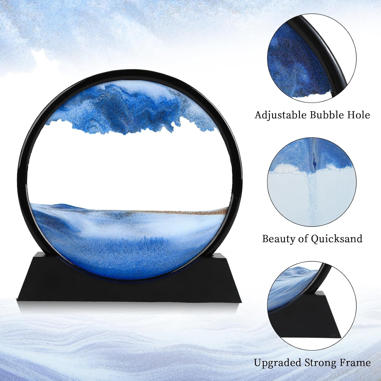Dluxe Ave. Sand Art/ 3D Deep Sea Landscape /Blue/ 12" inch
