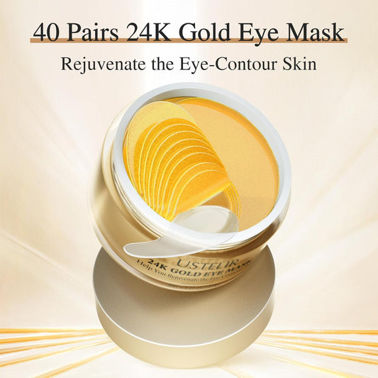 Dluxe Ave. Under Eye Patches 40 Pairs 24K Gold Eye Masks with Collagen