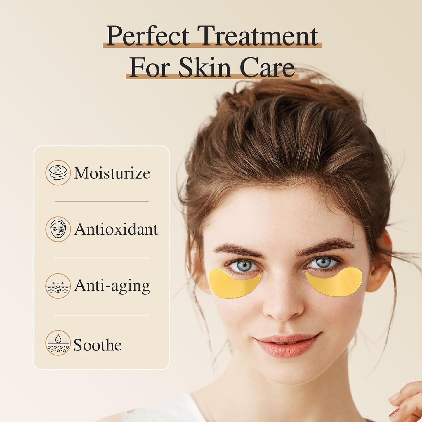 Dluxe Ave. Under Eye Patches 40 Pairs 24K Gold Eye Masks with Collagen