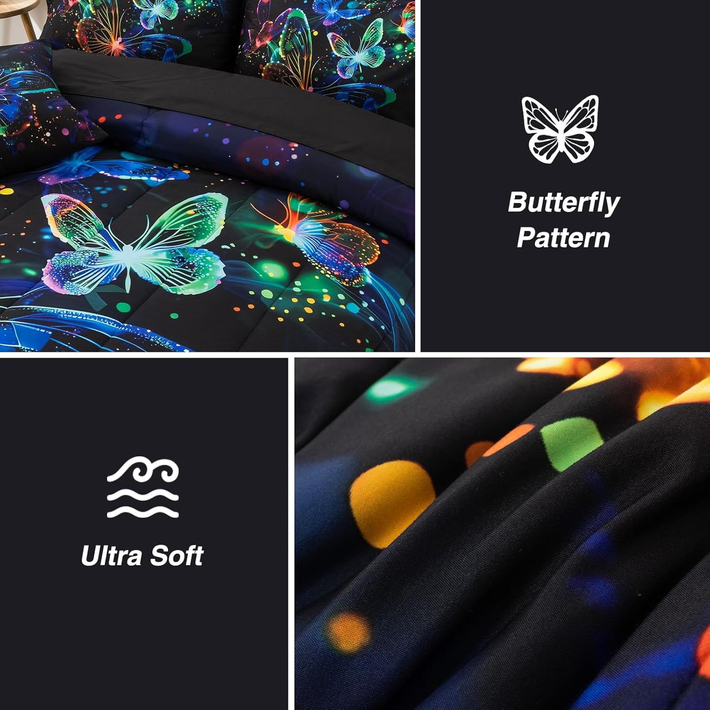 Dluxe Ave. ( FULL) 6 Pcs Comfort and  Bedding Set
