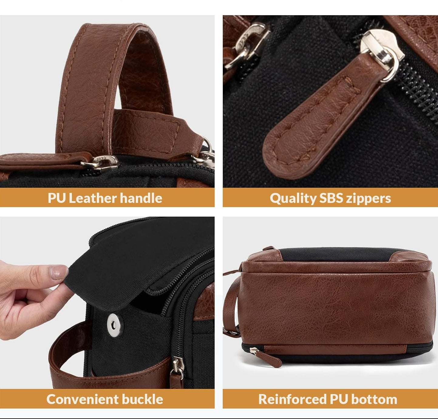 Dluxe Ave. Travel Toiletry Bag for Men/ Multiple Pockets/ Hanging Dopp / Essentials & Accessories/ Black