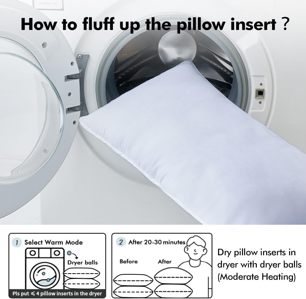 Dluxe Ave. 18x18 Down Alternative Pillow Inserts/ Pack of 2/  Ultra Soft