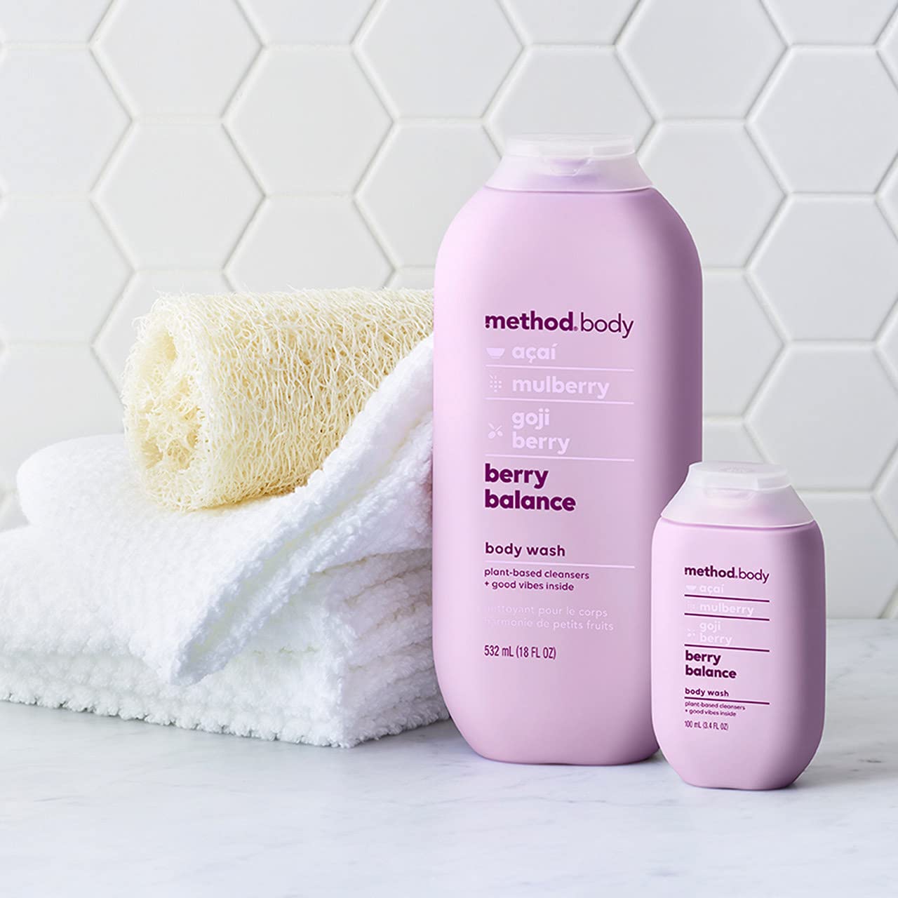 Dluxe Ave. Method Body Wash Berry Balance 18 Ounces (Pack of 3)