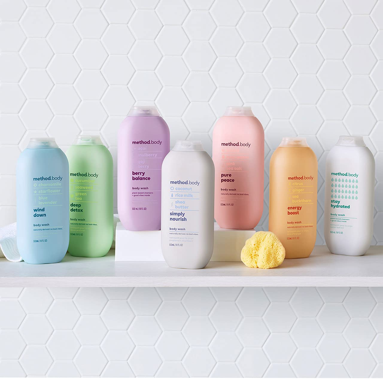 Dluxe Ave. Method Body Wash Berry Balance 18 Ounces (Pack of 3)