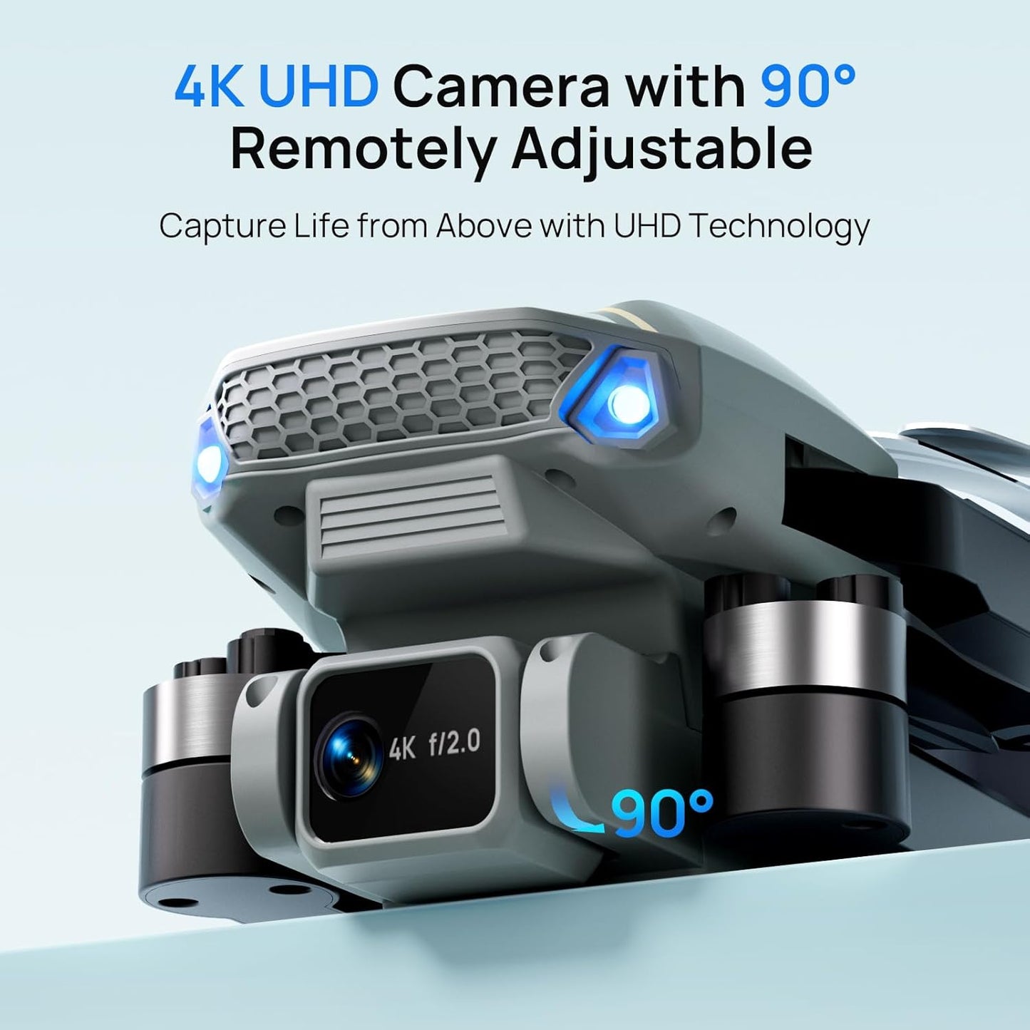 Dluxe Ave. Drones with Camera for Adults/ 4k UHD S20 Lite Brushless Motor/ FPV Foldable