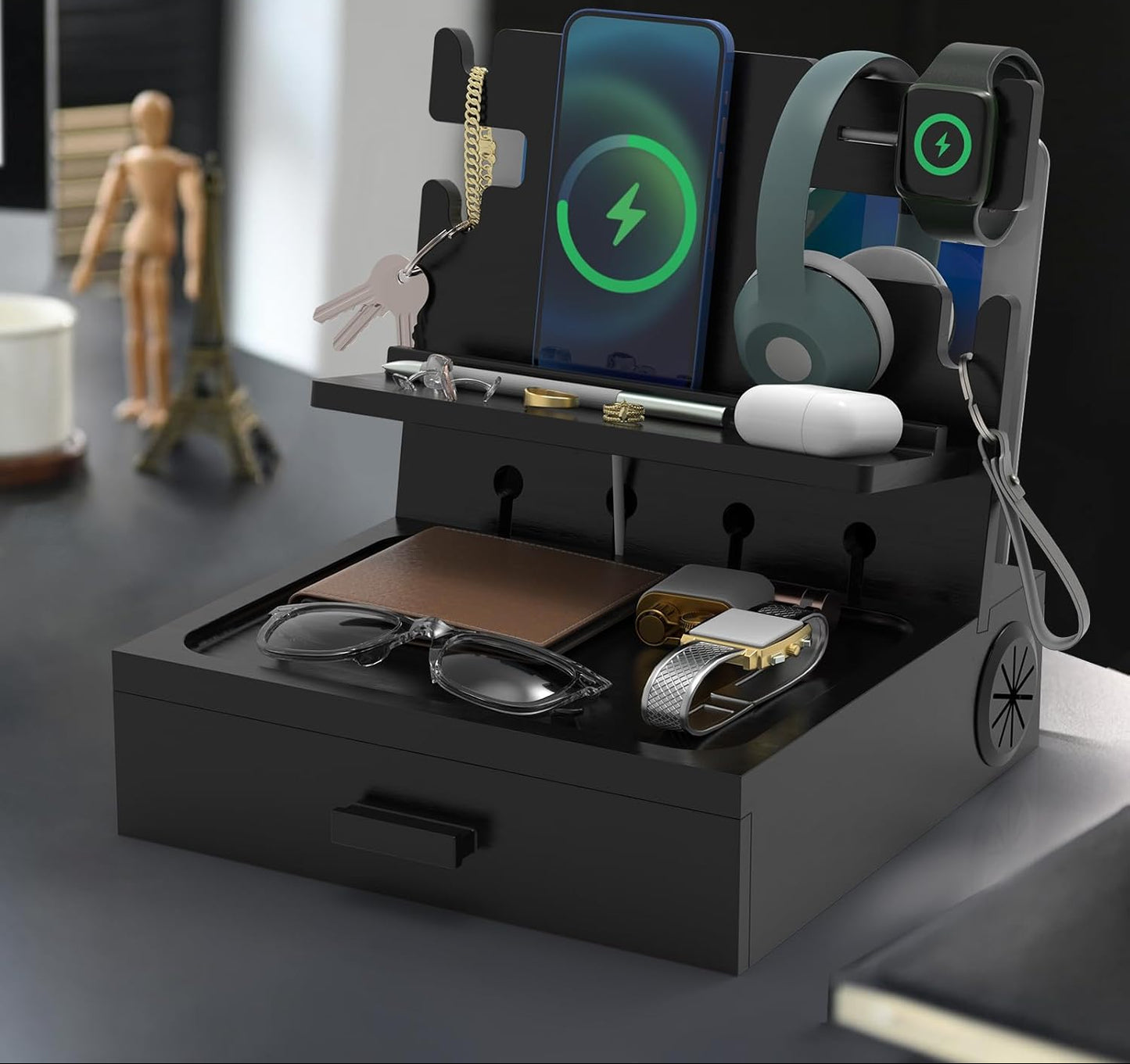 Dluxe Ave.  Men Bedside Nightstand Organizer