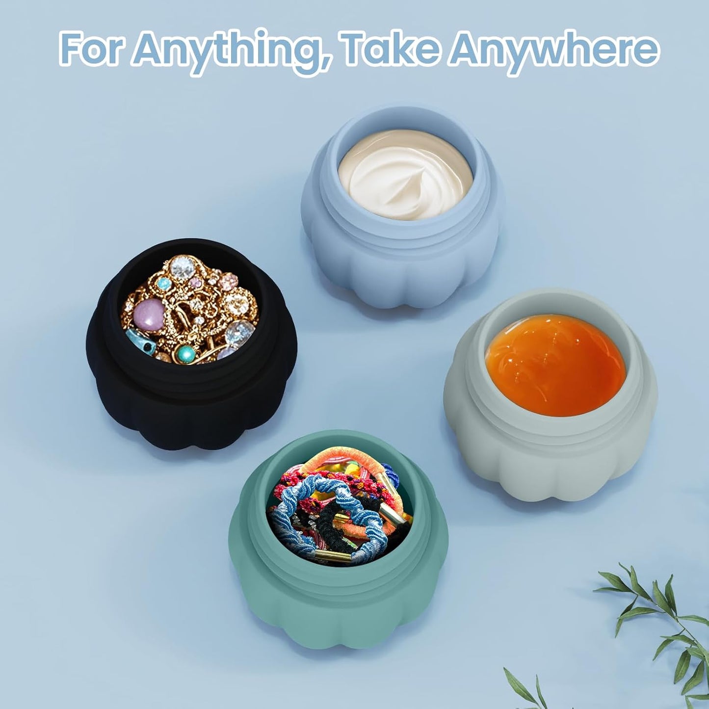 Dluxe Ave. Travel Containers for Toiletries/ Leak Proof /1OZ Silicone/ TSA Approved