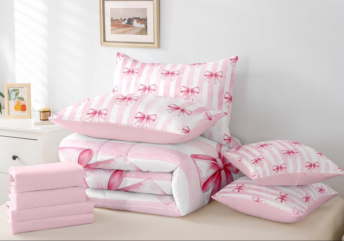 Dluxe Ave. ( FULL ) 7 Pcs Comforter and Bedding Set