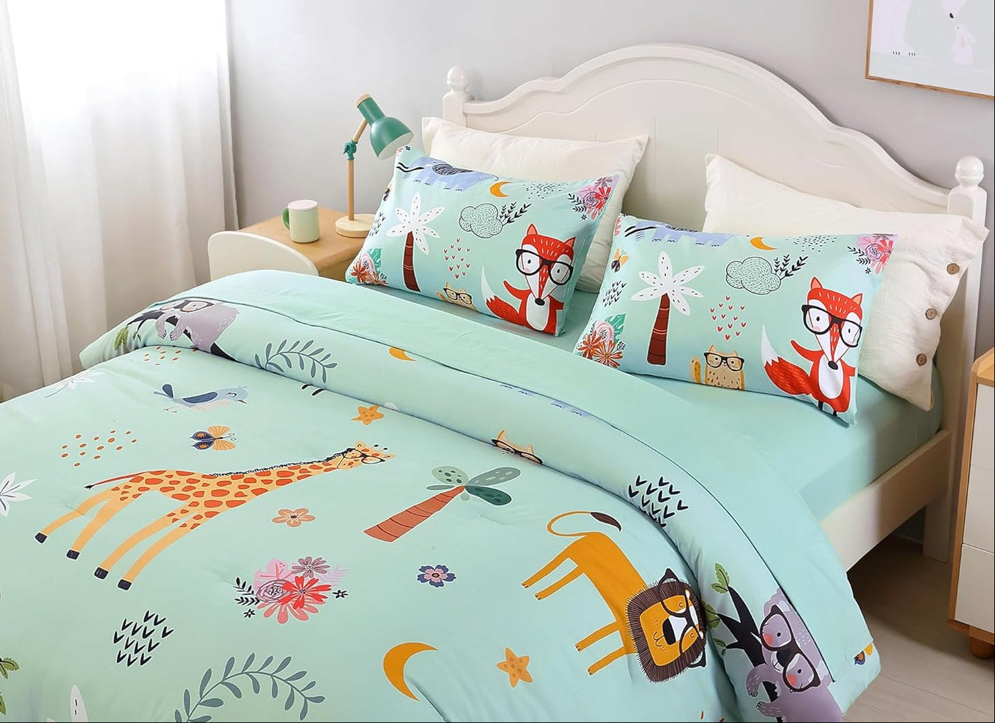 Dluxe Ave. ( TWIN ) 5 Pcs Comforter Set/ Lime Green