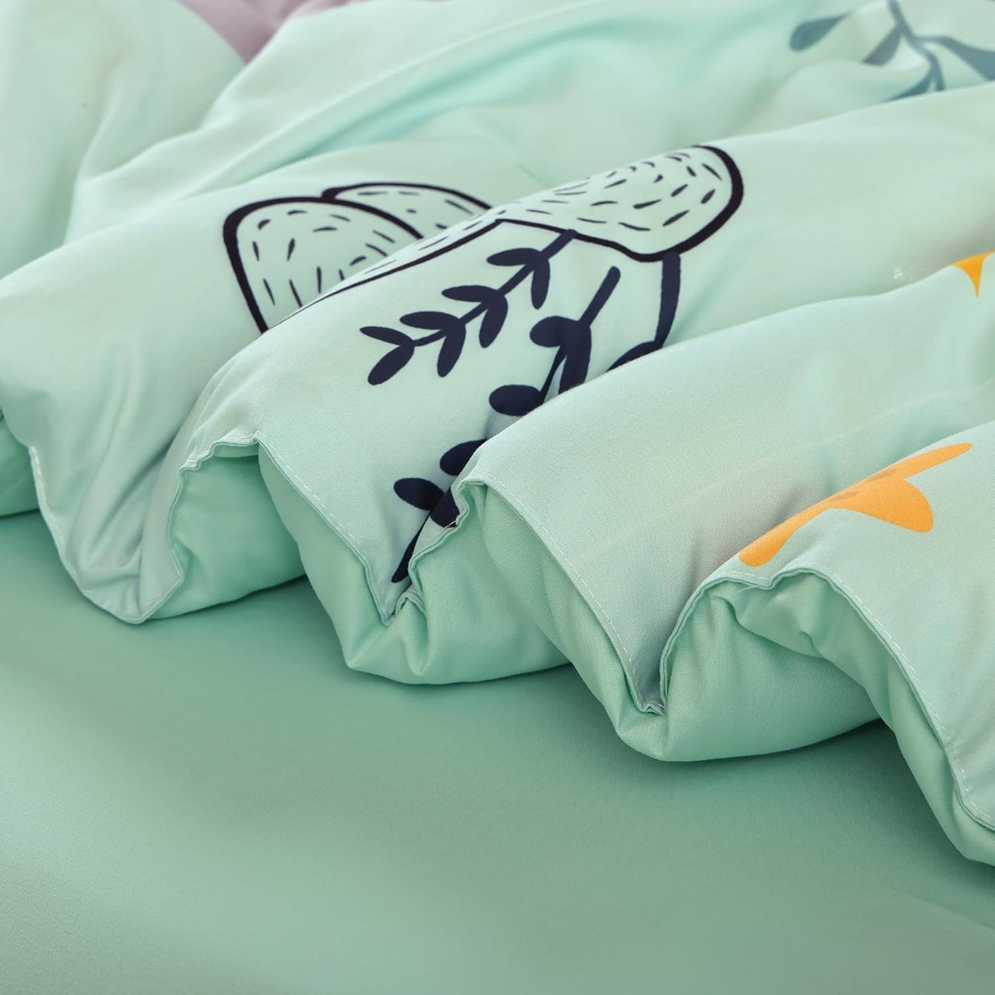 Dluxe Ave. ( TWIN ) 5 Pcs Comforter Set/ Lime Green