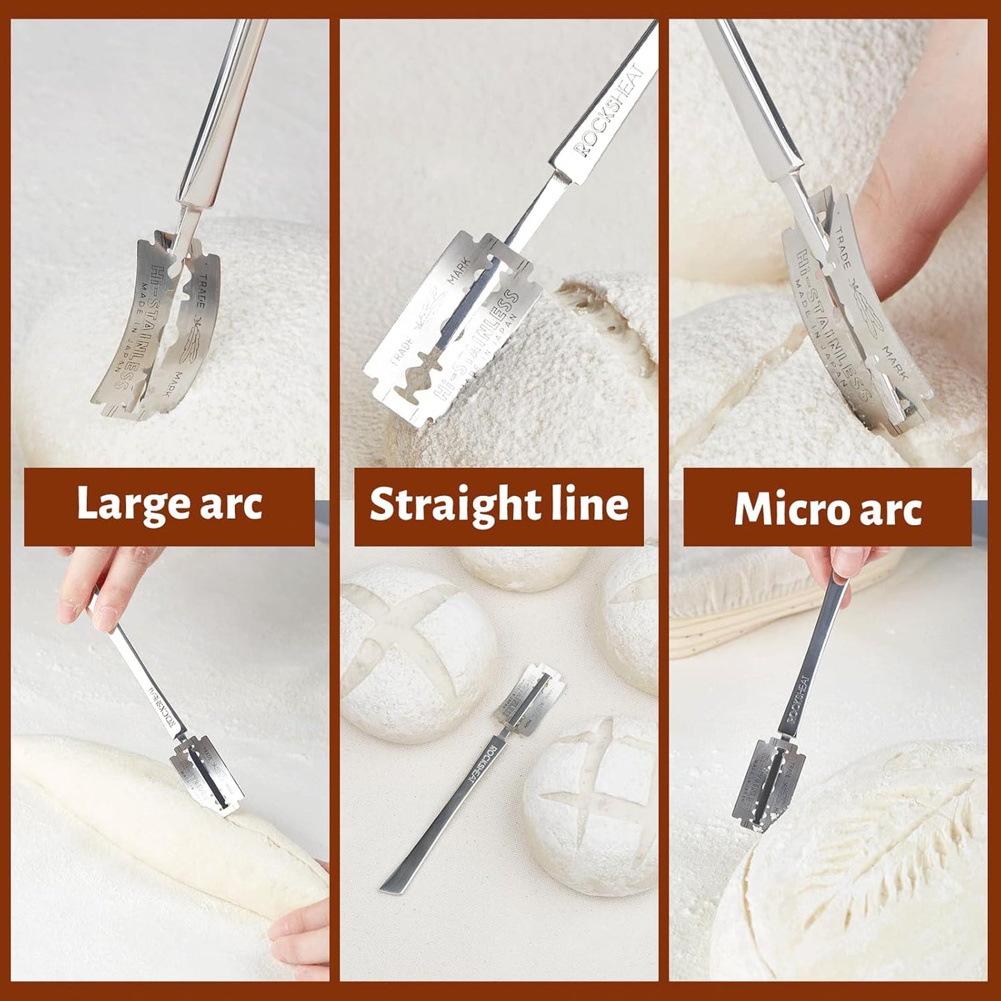 Dluxe Ave. Stainless Steel Scoring Knife with 5 Feather Blades