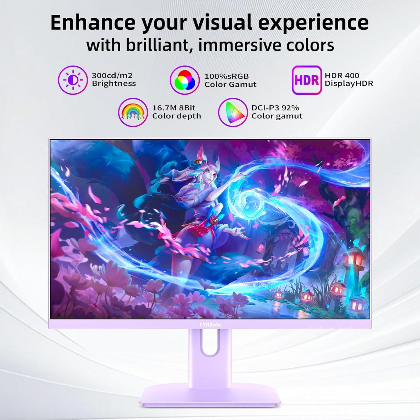Dluxe Ave. FYHXele 27 inch Gaming Monitor Gaming Monitor QHD-2560X1440P 165Hz 1ms