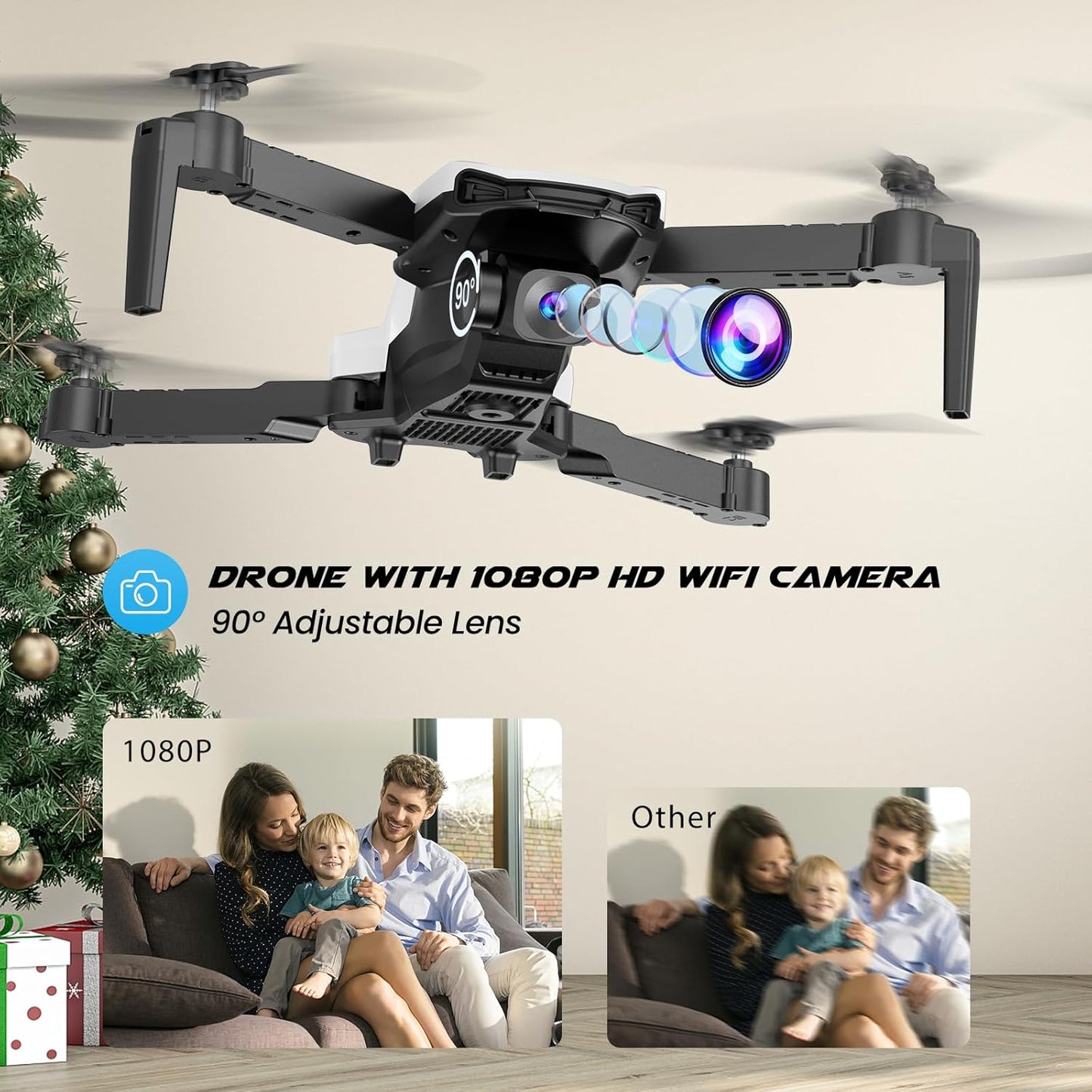 Dluxe Ave. Drone With Camera 1080P for Kids & Adults/ RC Quadcopter/ Mini Drone