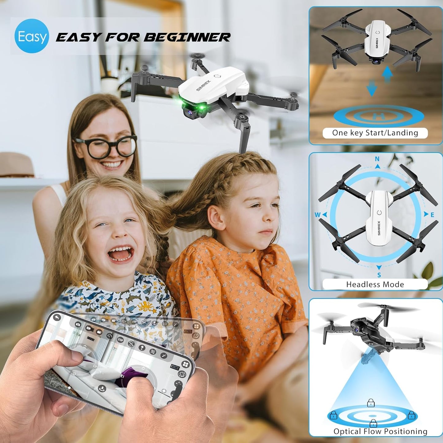 Dluxe Ave. Drone With Camera 1080P for Kids & Adults/ RC Quadcopter/ Mini Drone