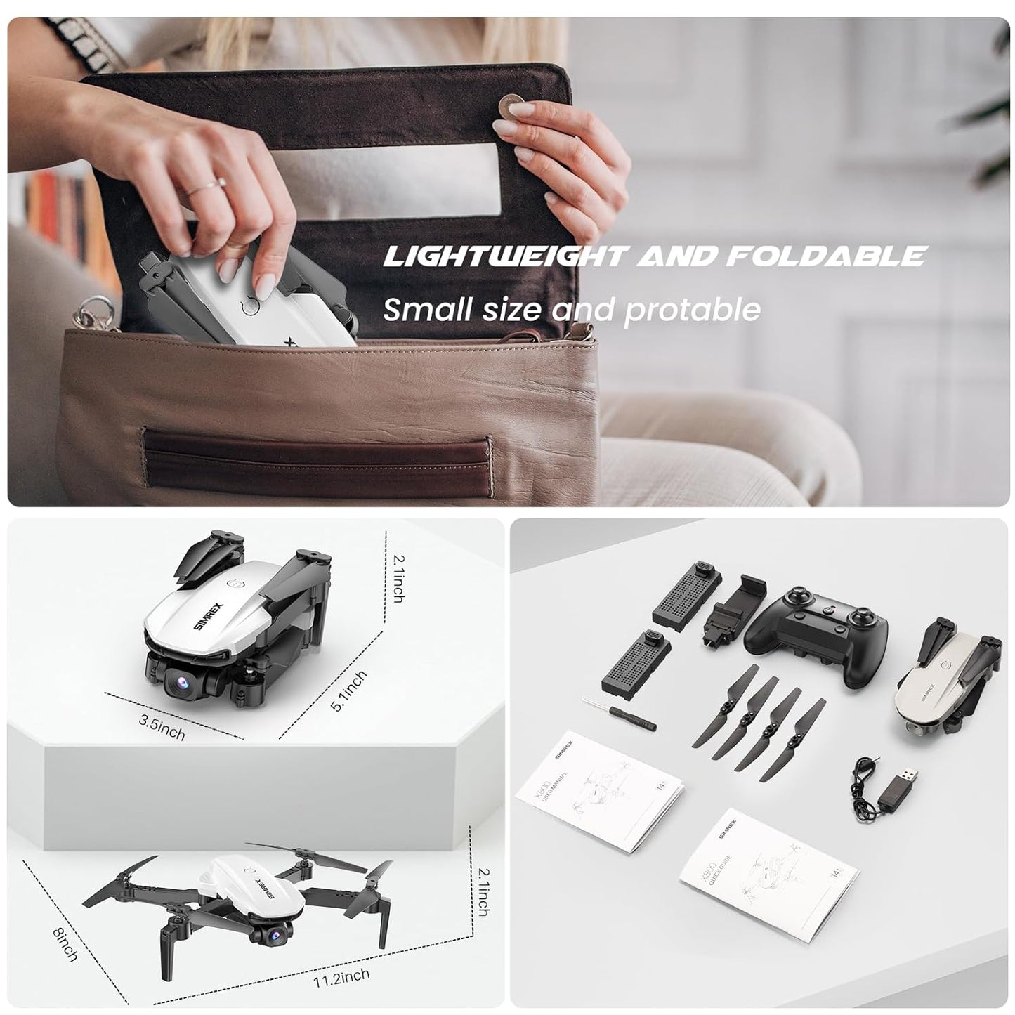 Dluxe Ave. Drone With Camera 1080P for Kids & Adults/ RC Quadcopter/ Mini Drone
