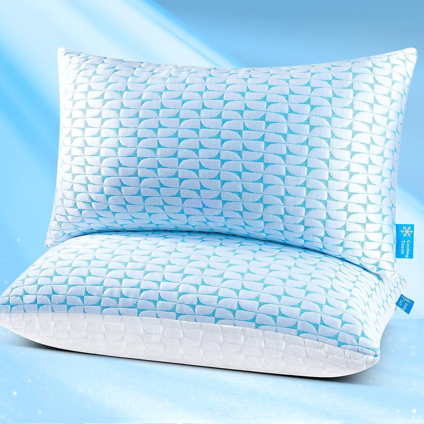 Dluxe Ave. ( KING ) Shredded Memory Foam Pillows, {FIRM } Set of 2, Luxury Hotel Quality