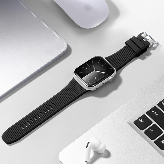 Dluxe Ave. Odbeai Classic Sport Band Compatible with Apple Watch Ultra 2/Ultra Band Compatible with Apple Watch Bands for Men 49mm 46mm 45mm 44mm 42mmSoft Silicone Rugged Strap for iWatch Band Series SE 10 9-1