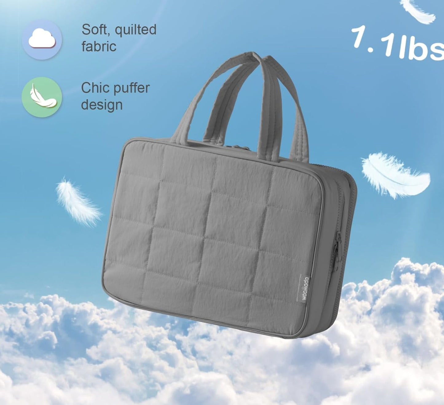 Dluxe Ave. Travel Toiletry Bag/ Grey