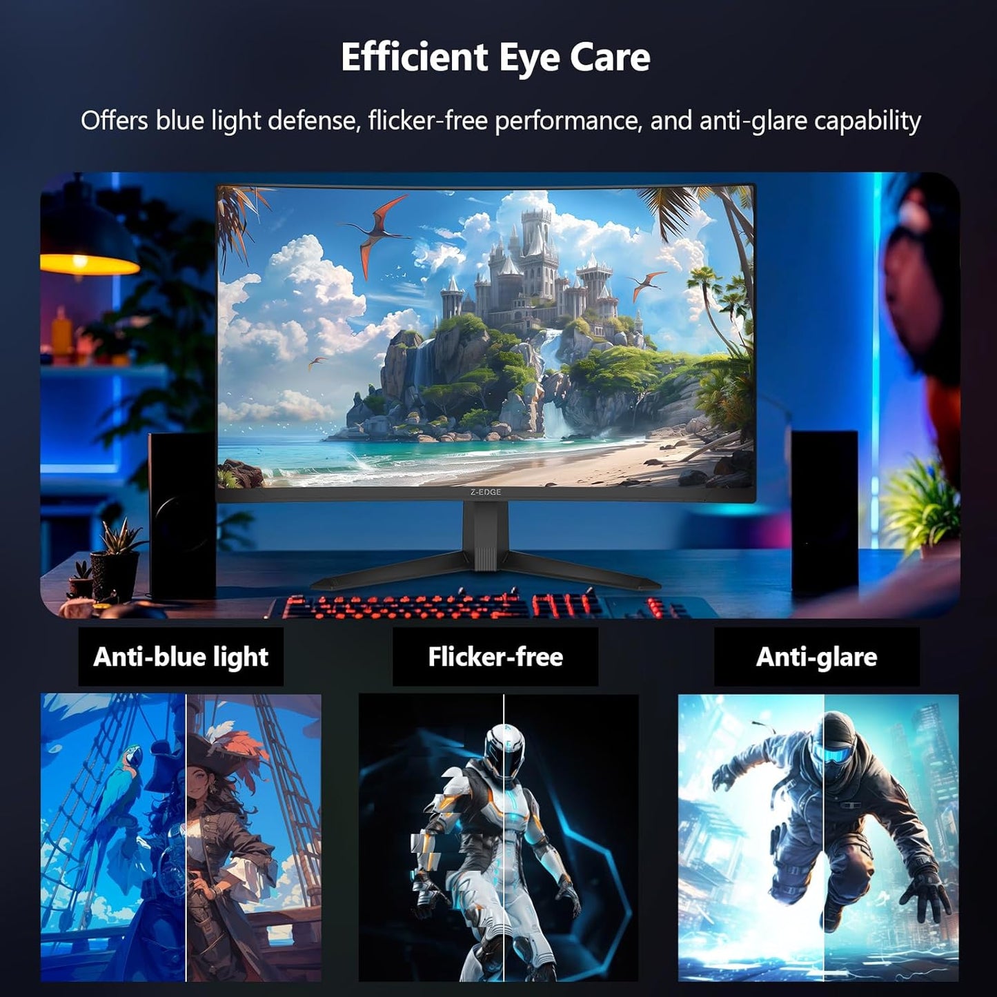 Dluxe Ave. Z-Edge 27 inch Curved Gaming Monitor 300Hz