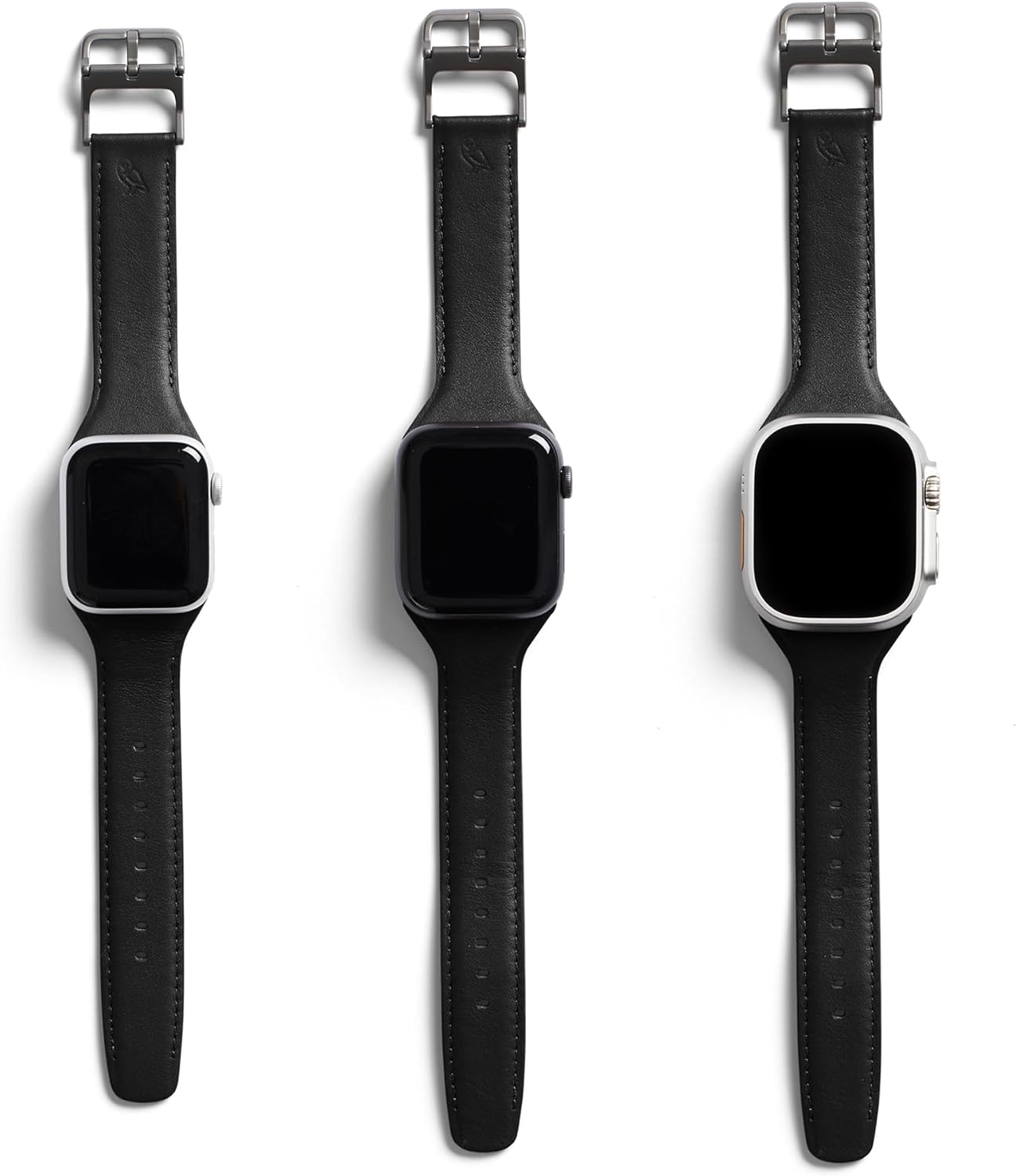 Dluxe Ave. Bellroy Classic Watch Strap (Band Compatible with Apple Watch Adjustable for Work or Casual wear) - Black