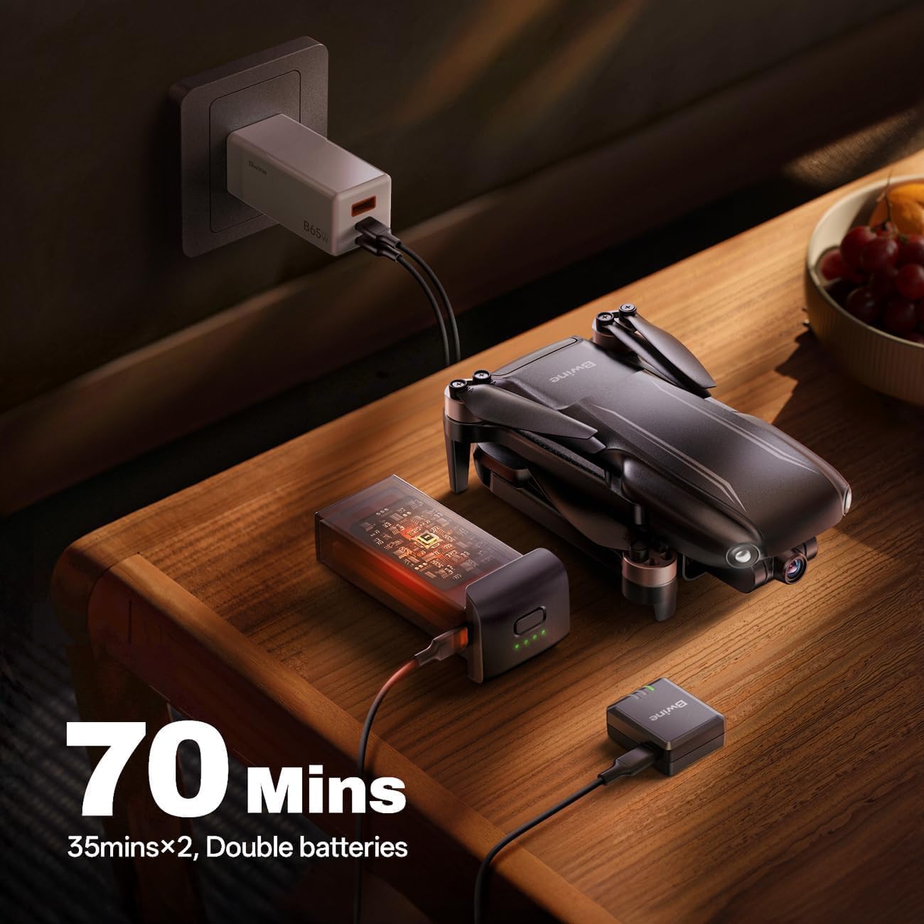 Dluxe Ave. GPS Drones with Camera for Adults/ 4K Only 238g 70-Minute TOF 9842 FT Long Range