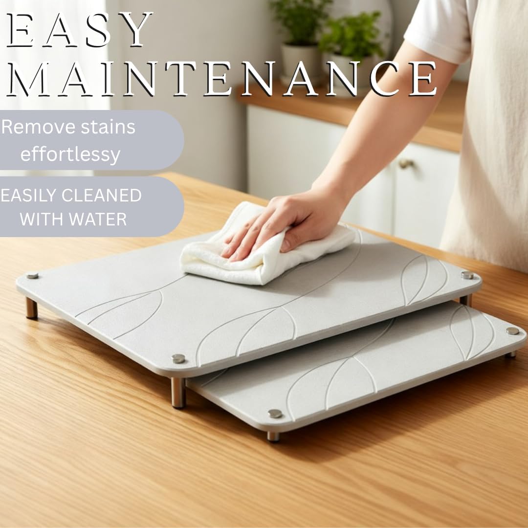 Dluxe Ave. Stone Drying Mat for Kitchen Counter/ 2 PCs for Kitchen