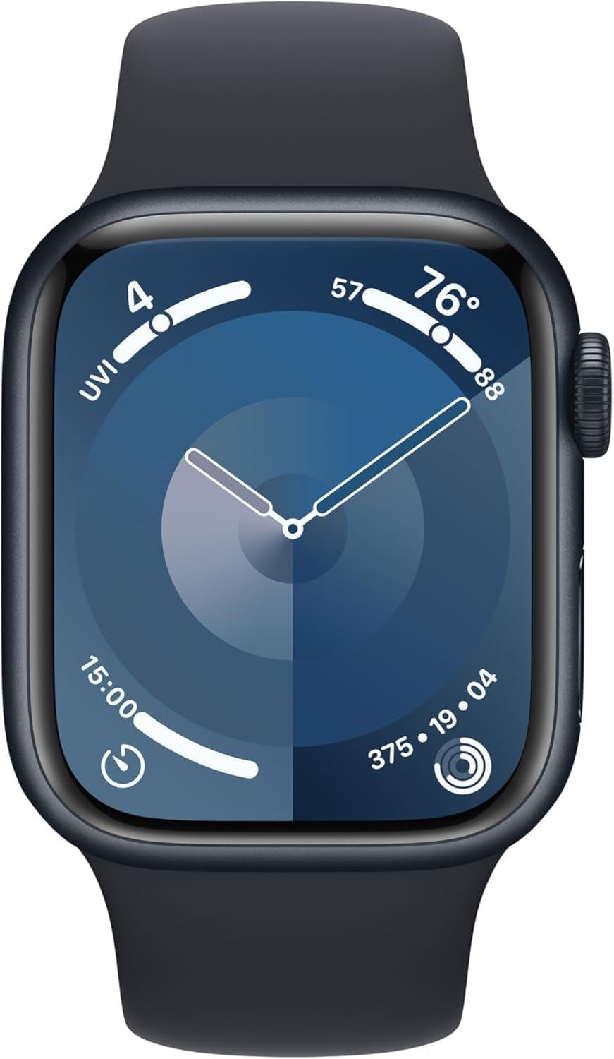 Dluxe Ave. Apple Watch Series 9 [GPS 41mm] Midnight Aluminum Case with Midnight Sport Band S/M (Renewed)