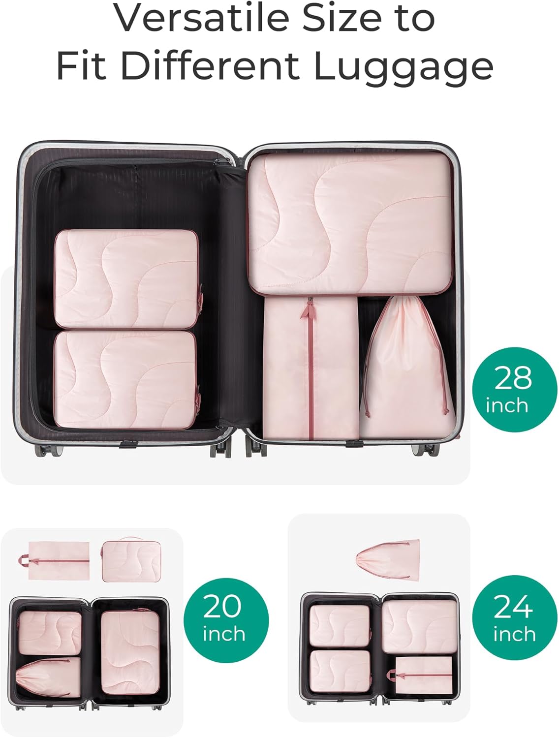 Dluxe Ave. Travel Ultra-Light 5 Set Travel Bags Organizer/  Black