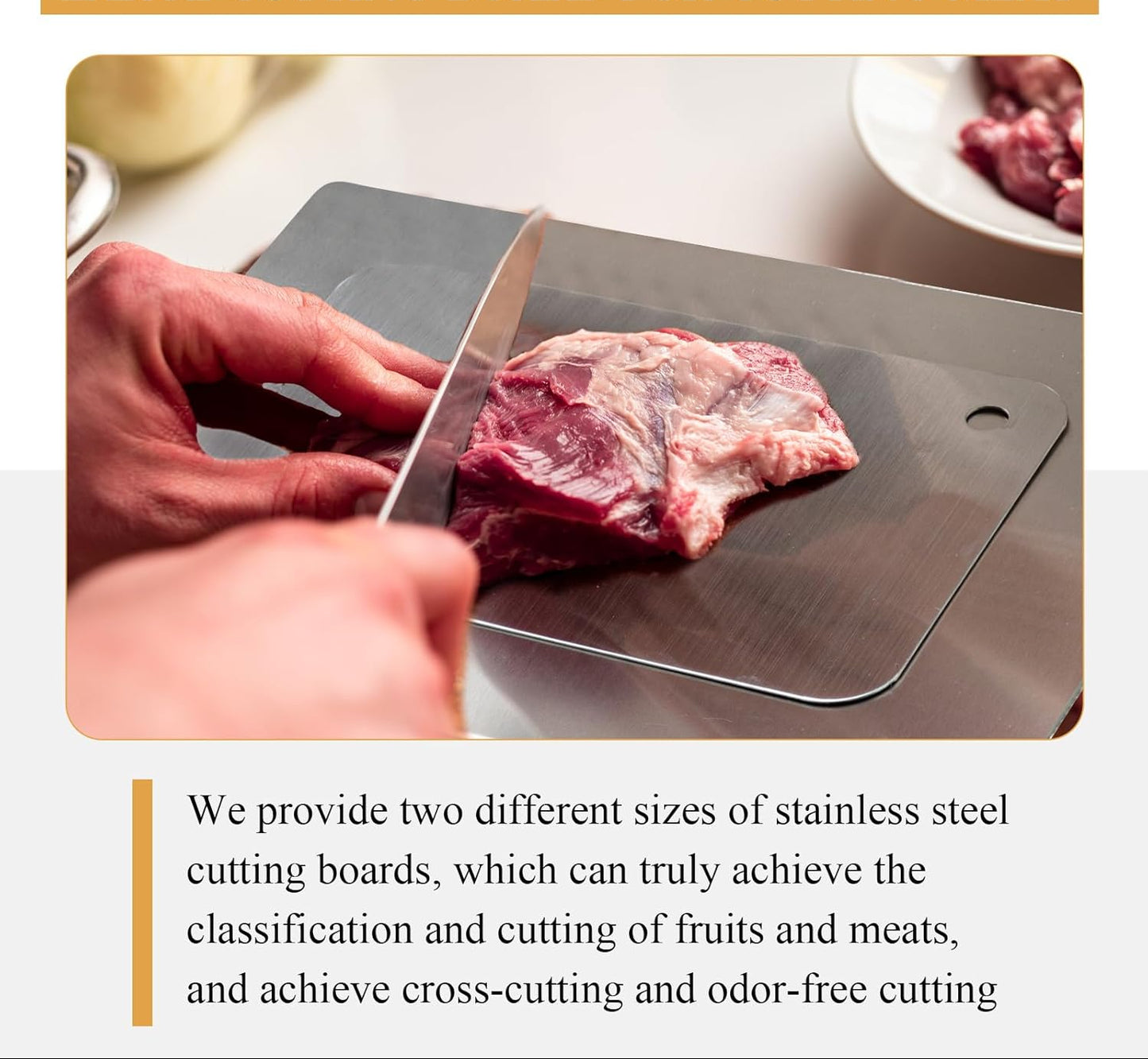Dluxe Ave. Stainless Steel Cutting Board Set/ 6 Pcs/ Steel Chopping Boards