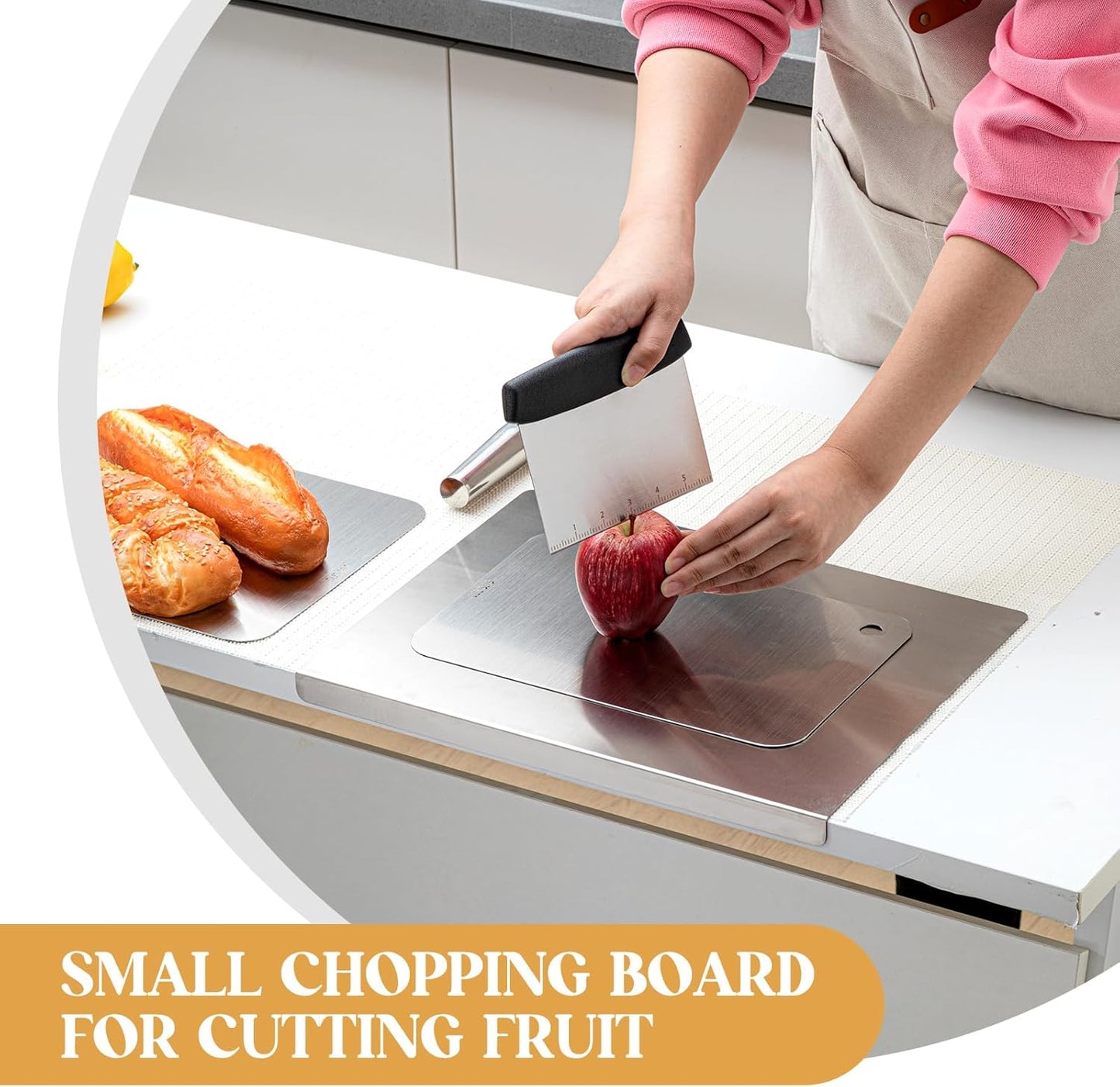 Dluxe Ave. Stainless Steel Cutting Board Set/ 6 Pcs/ Steel Chopping Boards