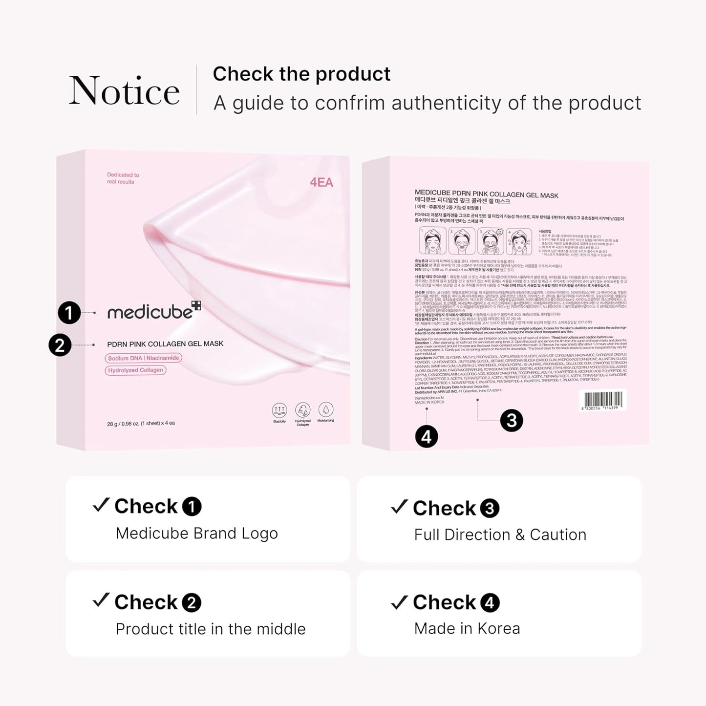 Dluxe Ave. Medicube Salmon DNA PDRN pink collagen jelly gel mask | overnight face mask for glass glow skin- elasticity hydrating firming and moisturizing | korean skincare 28g 4ea