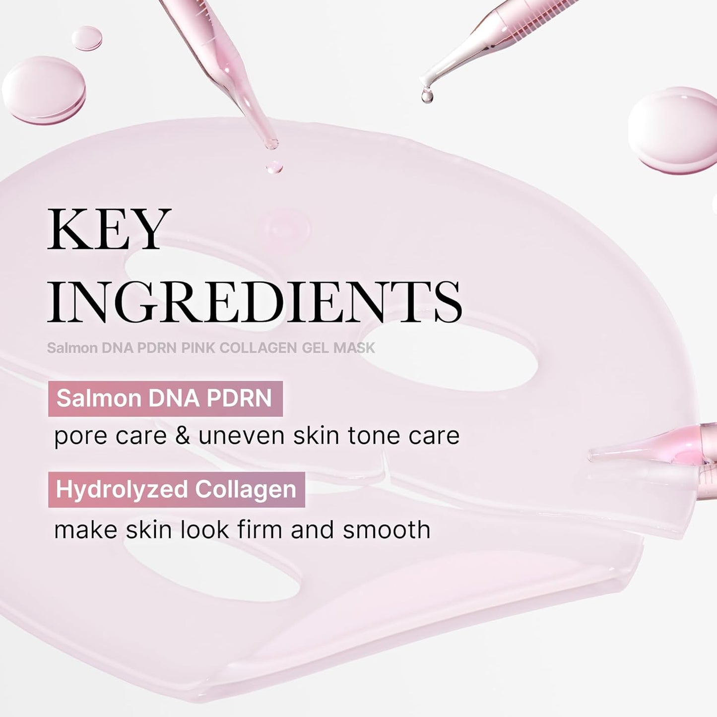Dluxe Ave. Medicube Salmon DNA PDRN pink collagen jelly gel mask | overnight face mask for glass glow skin- elasticity hydrating firming and moisturizing | korean skincare 28g 4ea
