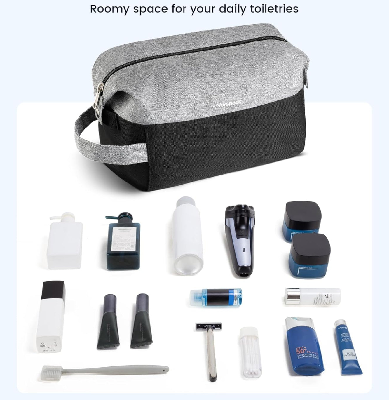 Dluxe Ave. Travel Toiletry Bag for Men/ Black