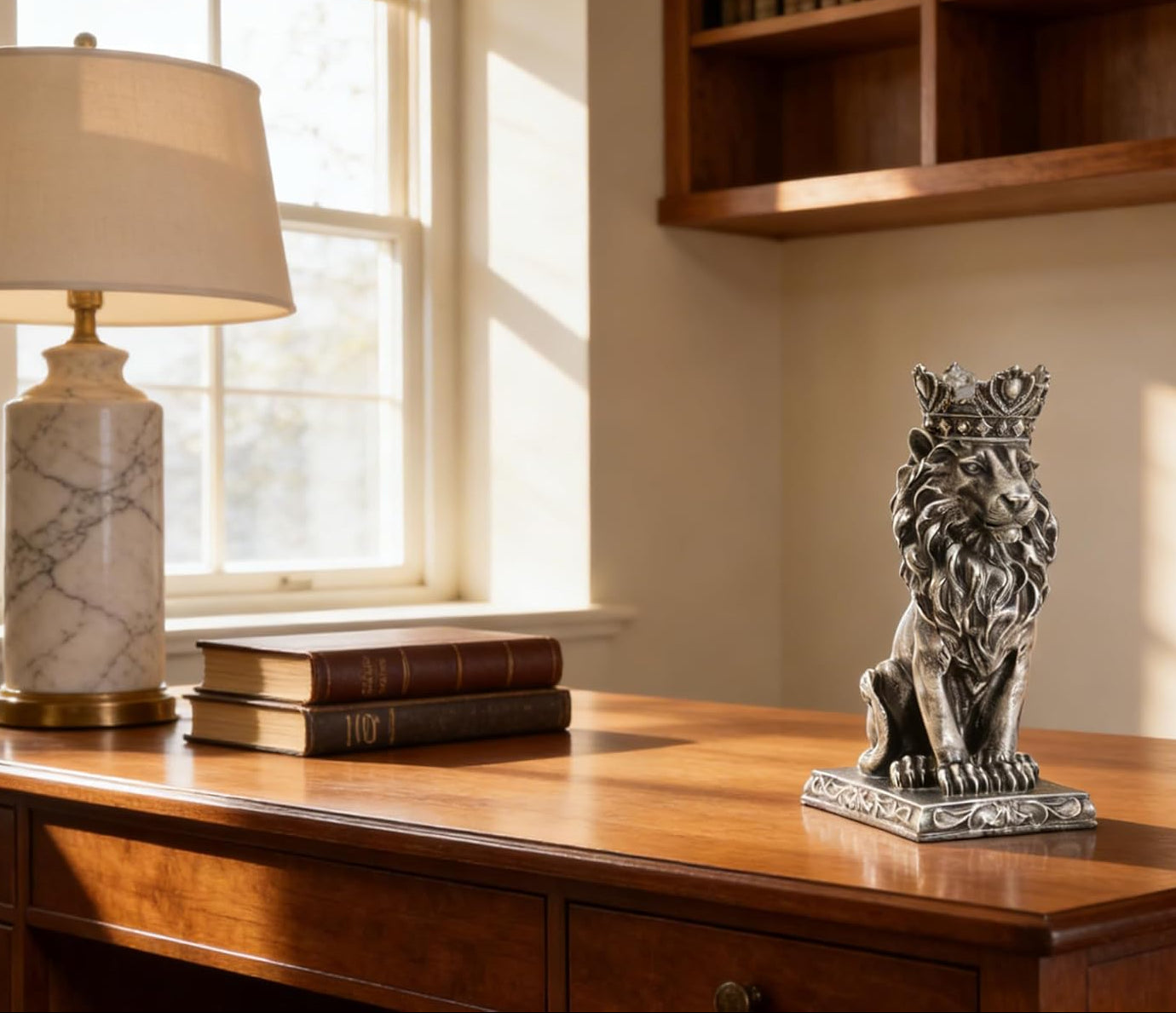 Dluxe Ave. Lion Statue Decor 9 inch Resin
