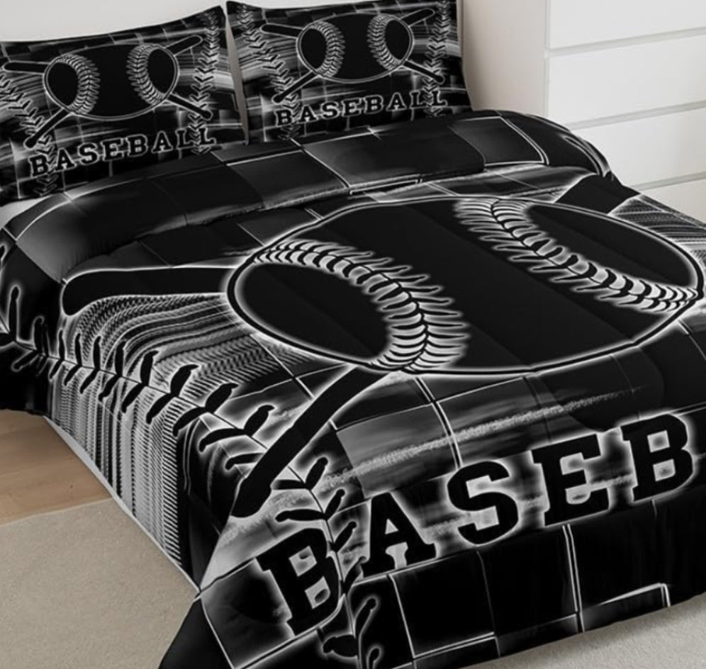 Dluxe Ave. ( TODDLER ) 2 Pcs Comforter Set/ Black & White